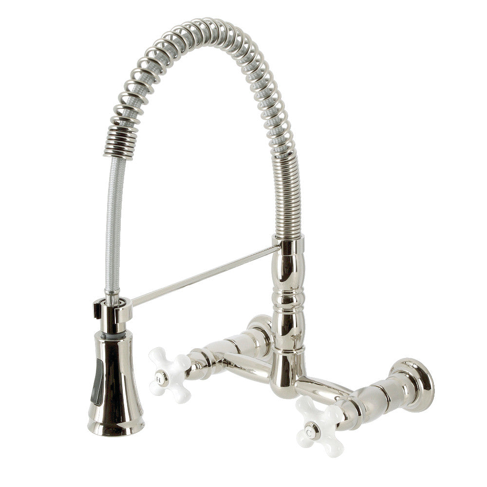 Heritage Pre-Rinse Kitchen Faucet in Polished Nickel
