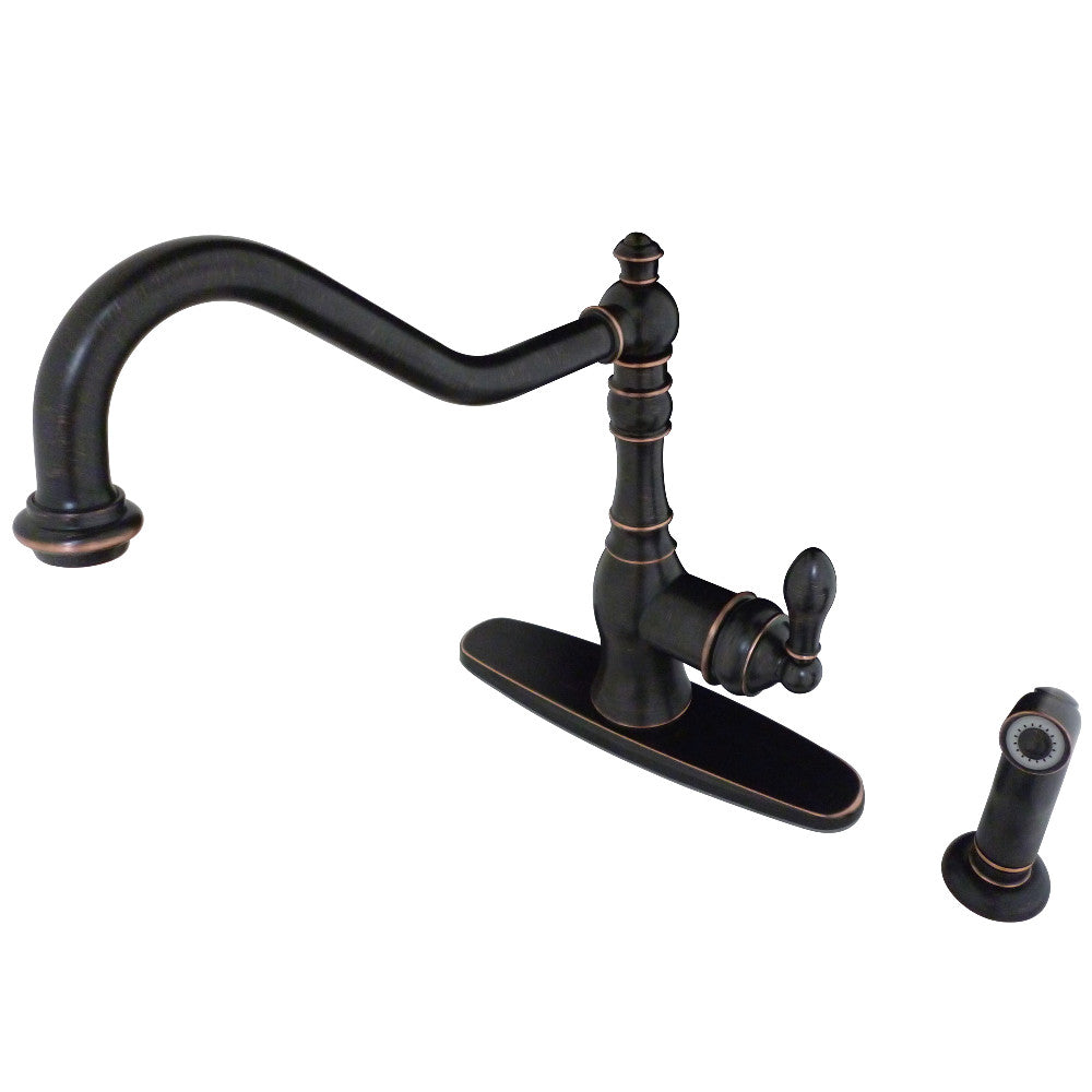 American Classic One Handle Kitchen Faucet in Naples Bronze