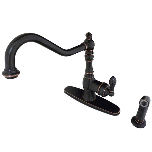 American Classic One Handle Kitchen Faucet in Naples Bronze