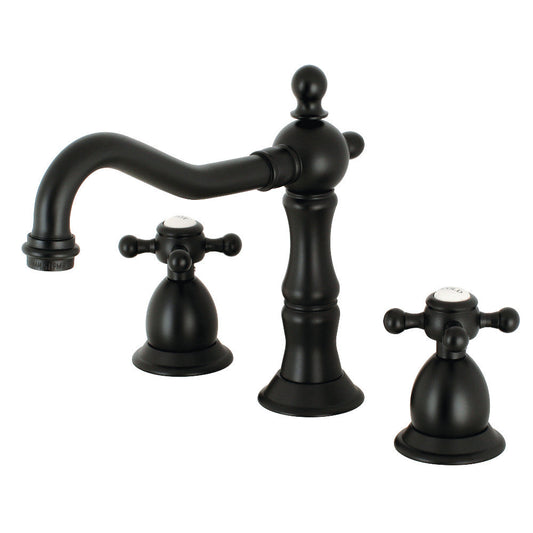 Heritage Widespread Bathroom Faucet in Matte Black
