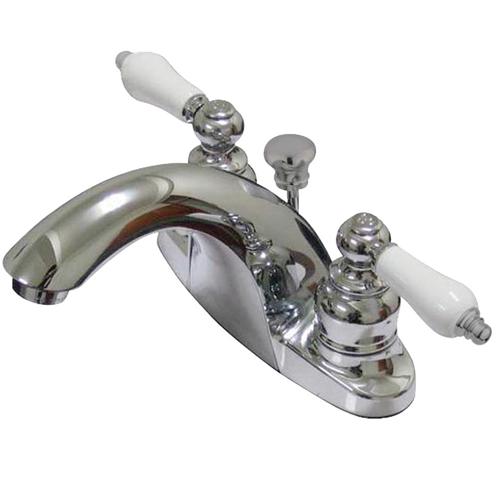 English Country 4 Inch Centerset Bathroom Faucet in Polished Chrome