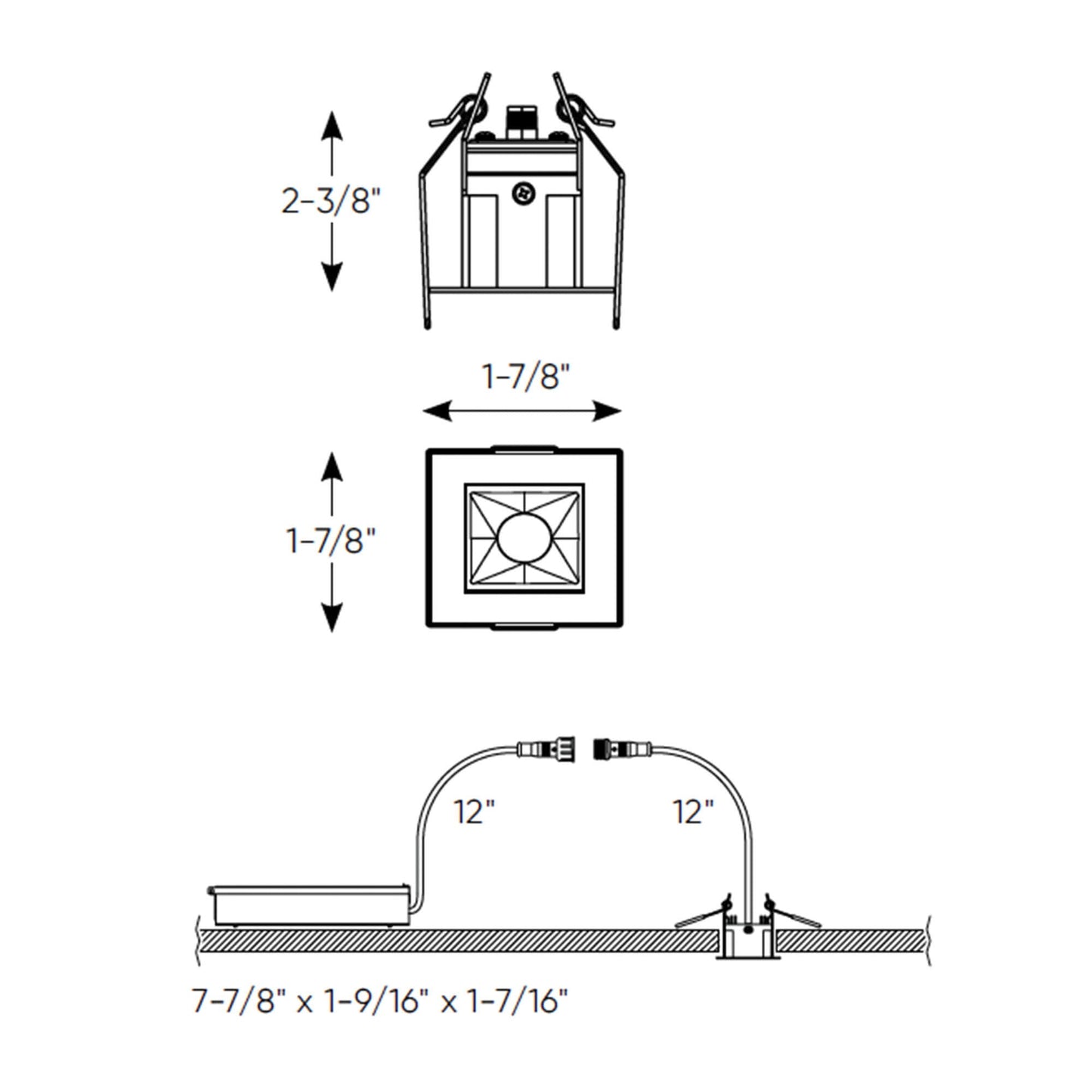 Recessed 5CCT downlight with 1 spot light
