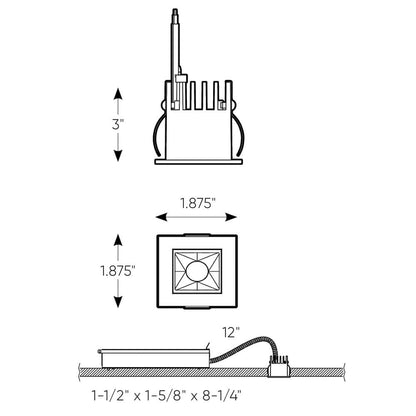 1 Light Single Microspot LED Recessed Down Light