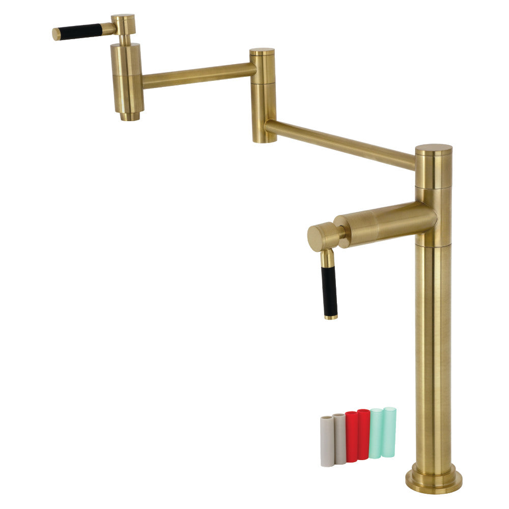 Kaiser Pot Filler Faucet in Brushed Brass