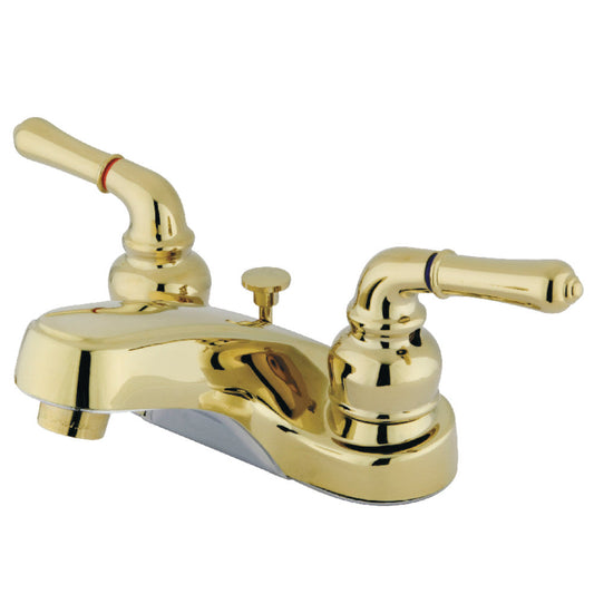 Magellan 4 Inch Centerset Bathroom Faucet in Polished Brass