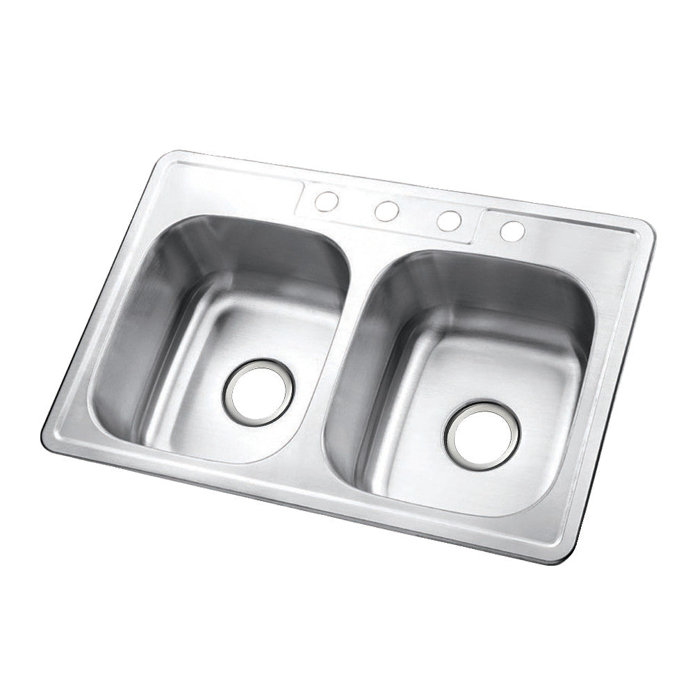 Studio 33 Inch Drop-In Kitchen Sink in Brushed Stainless