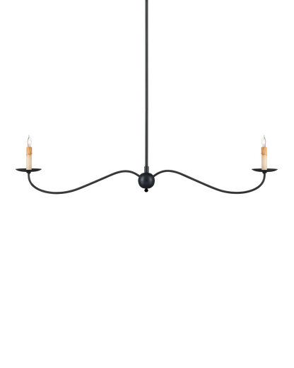 Saxon Black Linear Chandelier