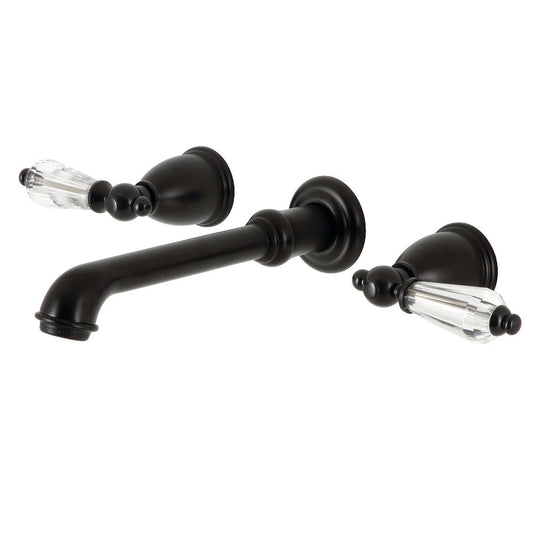 Wilshire Wall-Mount Bathroom Faucet in Matte Black