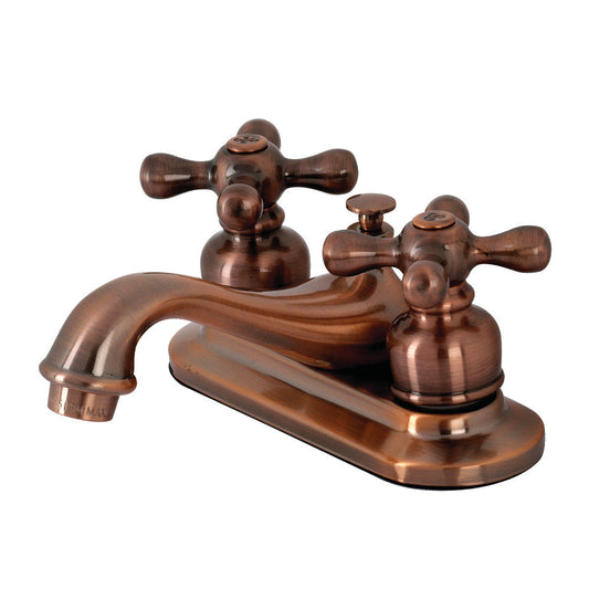 Restoration 4 Inch Centerset Bathroom Faucet in Antique Copper