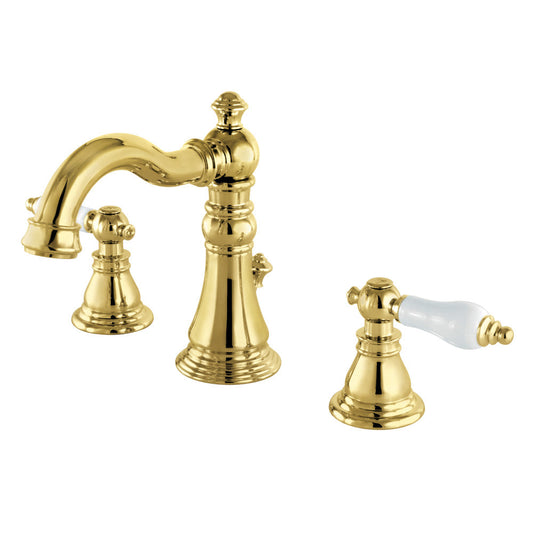 American Patriot Widespread Bathroom Faucet in Polished Brass