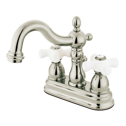 Heritage 4 Inch Centerset Bathroom Faucet in Brushed Nickel