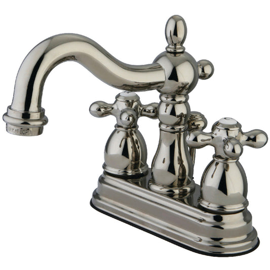 Heritage 4 Inch Centerset Bathroom Faucet in Polished Nickel