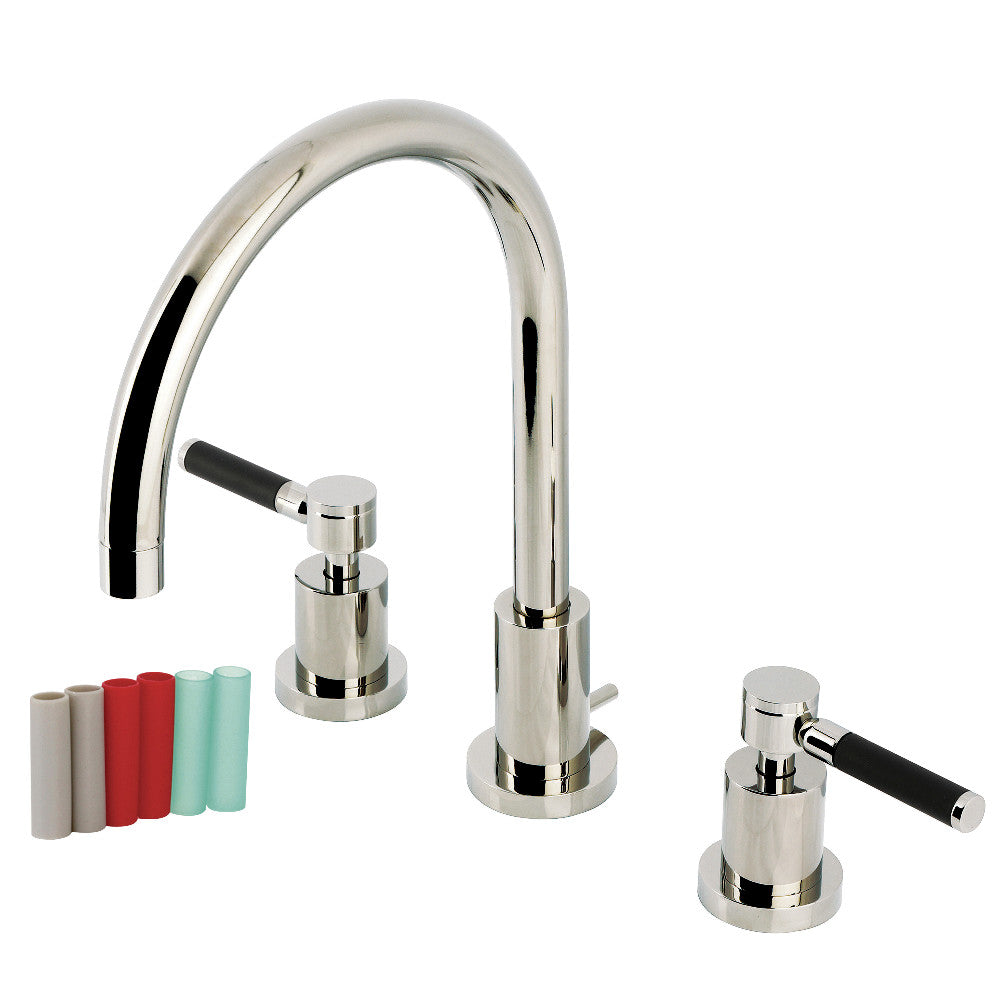 Kaiser Widespread Bathroom Faucet in Polished Nickel