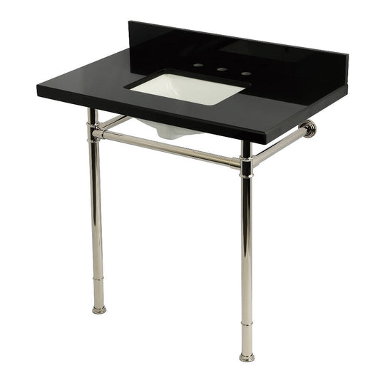 Imperial 36 Inch Console Sink in Polished Nickel