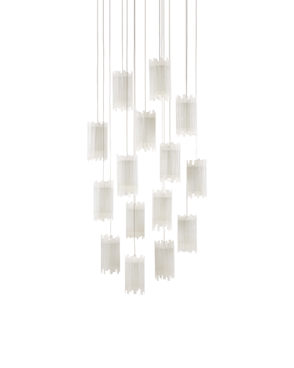 Escenia 15-Light Round Multi-Drop Pendant