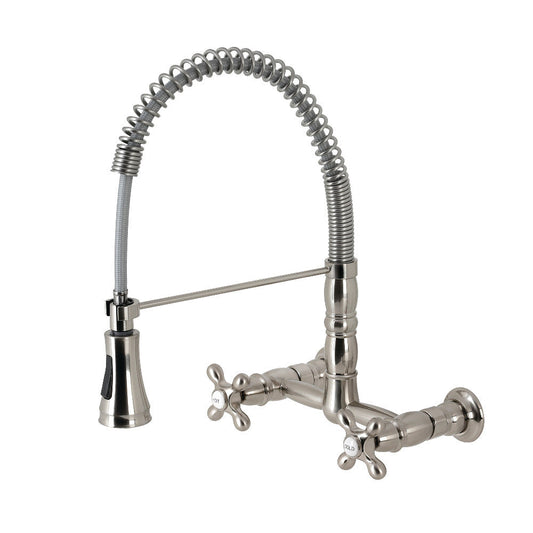 Heritage Pre-Rinse Kitchen Faucet in Brushed Nickel