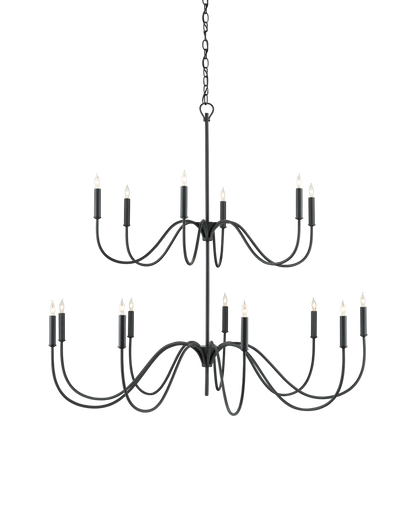 Tirrell Medium Black Chandelier