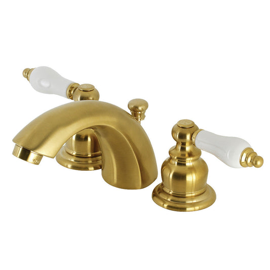 Victorian Mini-Widespread Bathroom Faucet in Brushed Brass