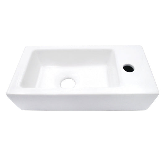 Dibrach 14.75 Inch Wall Mount Bathroom Sink in White