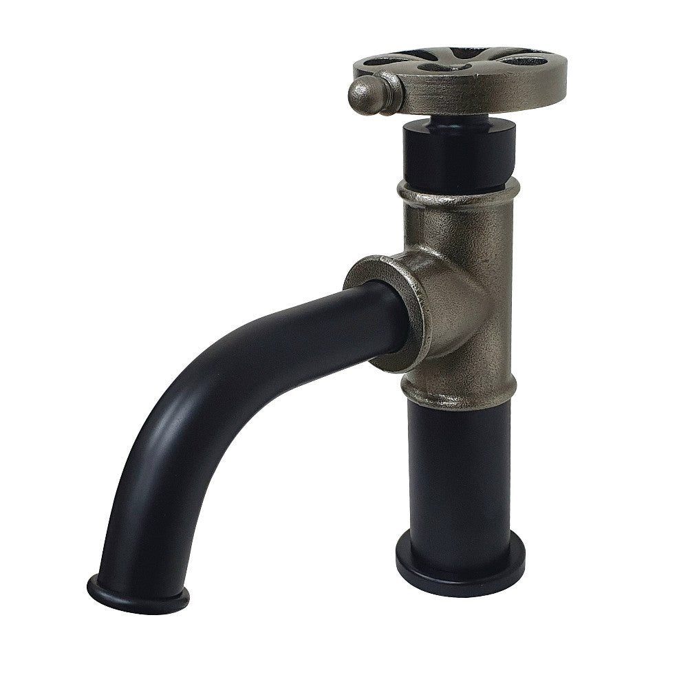 Belknap Single-Hole Bathroom Faucet in Matte Black/Black Stainless