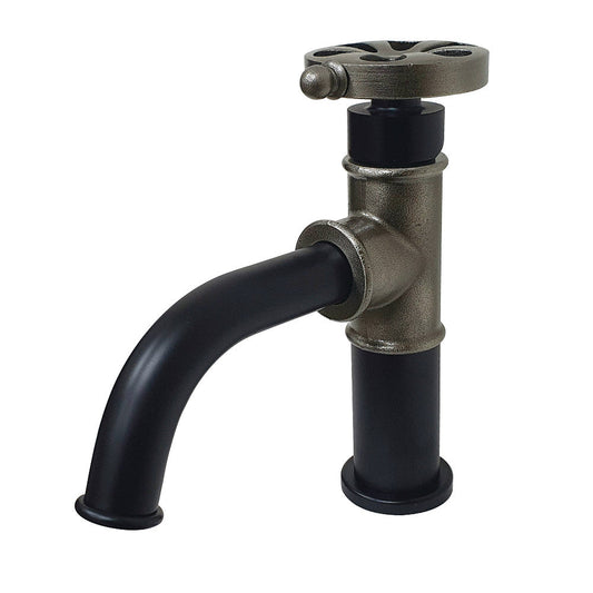 Belknap Single-Hole Bathroom Faucet in Matte Black/Black Stainless