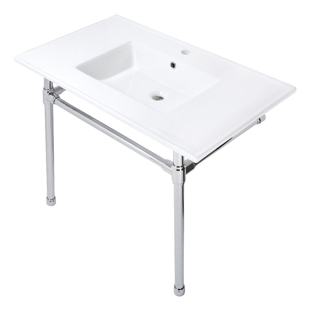 Dreyfuss 37.38 Inch Console Sink in White
