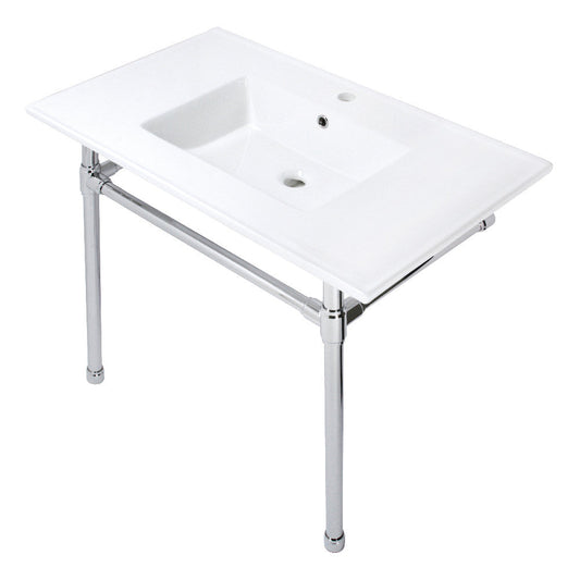 Dreyfuss 37.38 Inch Console Sink in White