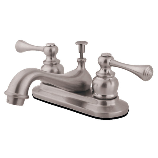 Vintage 4 Inch Centerset Bathroom Faucet in Brushed Nickel