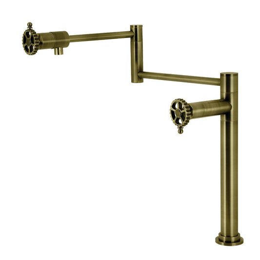 Fuller Pot Filler Faucet in Antique Brass