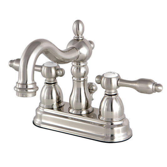 Tudor 4 Inch Centerset Bathroom Faucet in Brushed Nickel