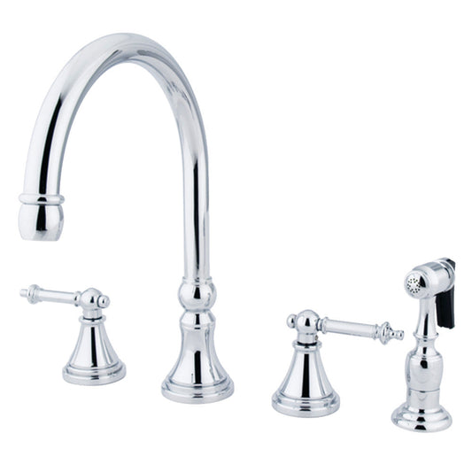Templeton Widespread Kitchen Faucet in Polished Chrome