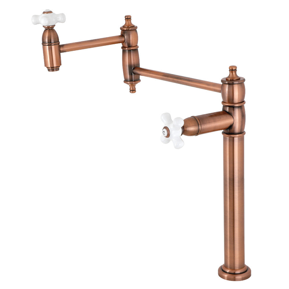 Restoration Pot Filler Faucet in Antique Copper