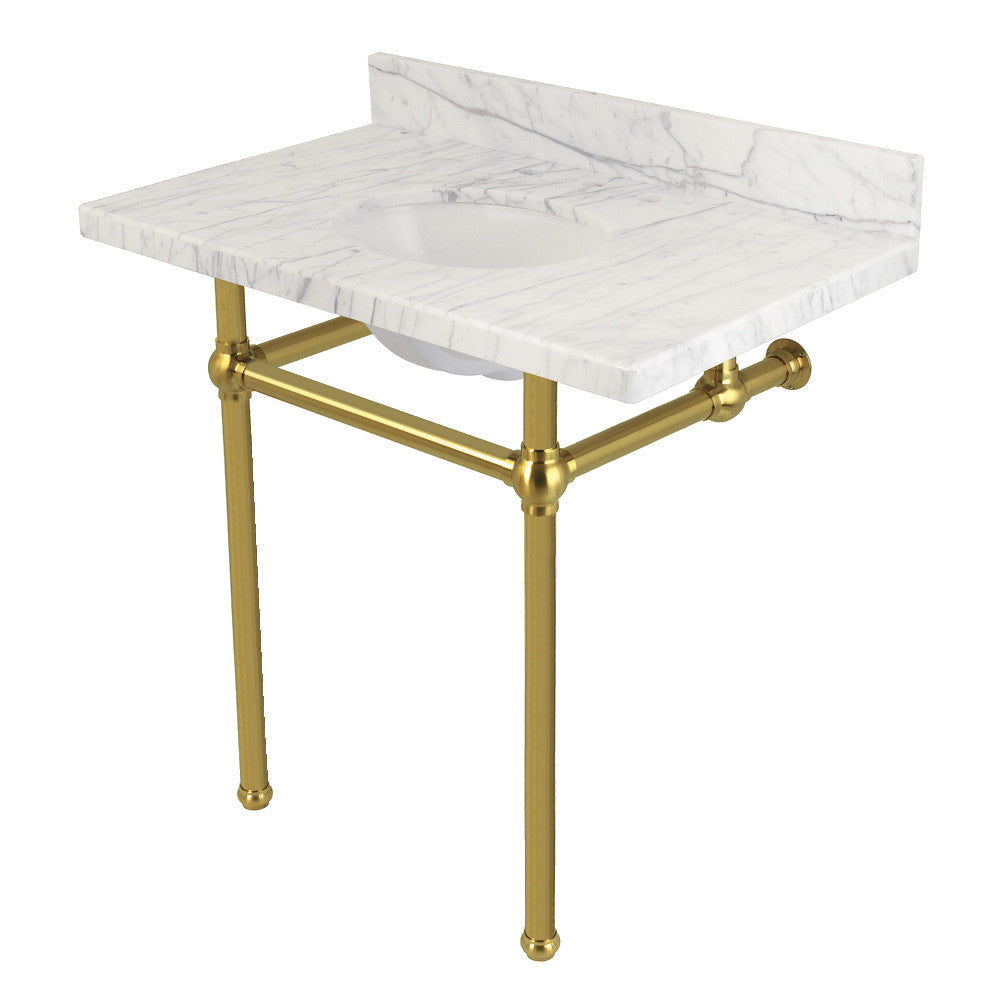 Templeton 36 Inch Console Sink in Carrara Marble