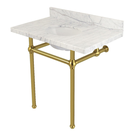 Templeton 36 Inch Console Sink in Carrara Marble