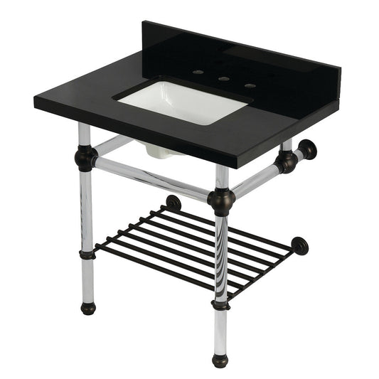 Templeton 30 Inch Console Sink in Oil Rubbed Bronze