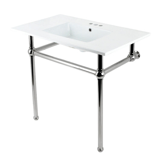 Templeton 37.38 Inch Console Sink in White