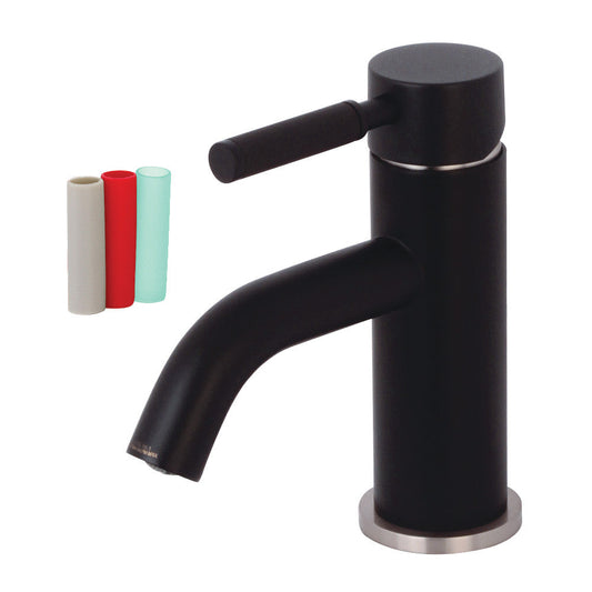 Kaiser Single-Hole Bathroom Faucet in Matte Black/Brushed Nickel