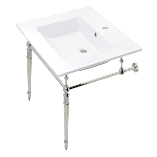 Edwardian 25.19 Inch Console Sink in White