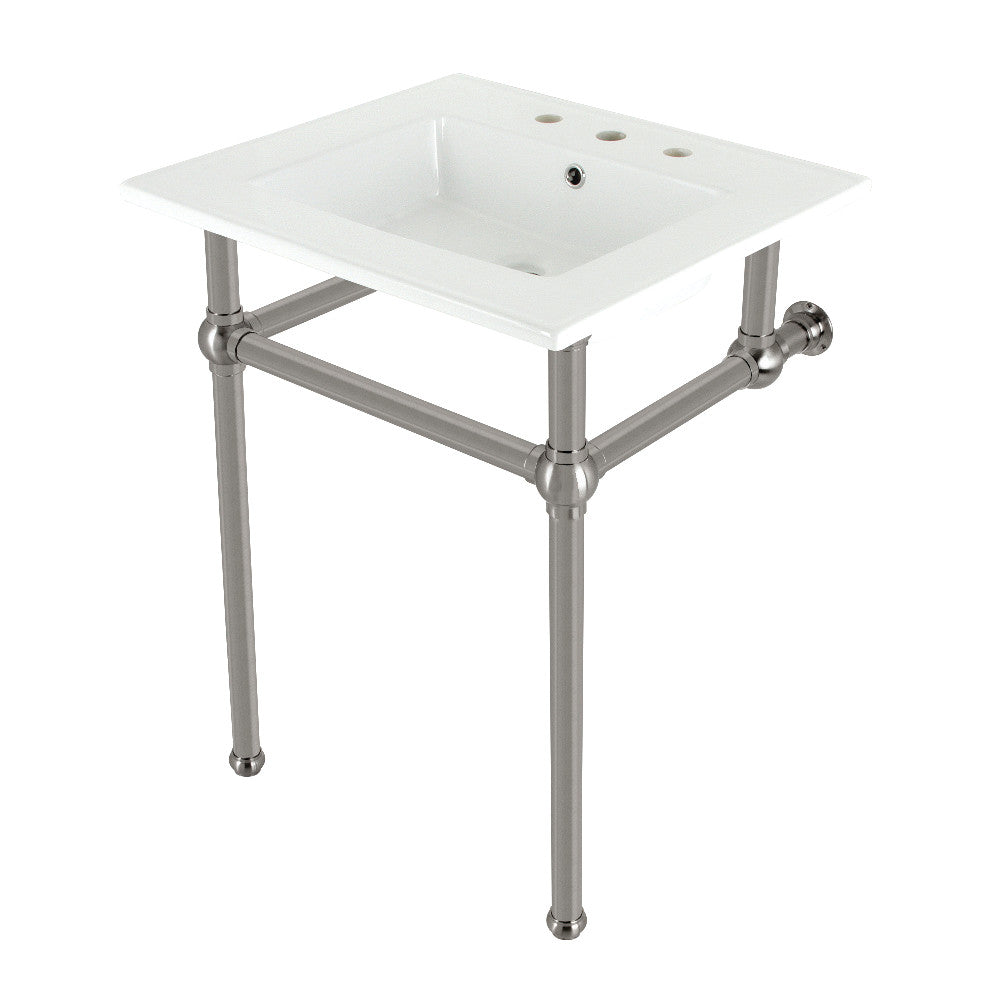 Templeton 25.19 Inch Console Sink in White