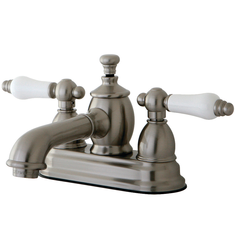 English Country 4 Inch Centerset Bathroom Faucet in Brushed Nickel
