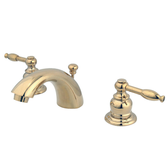 Knight Mini-Widespread Bathroom Faucet in Polished Brass