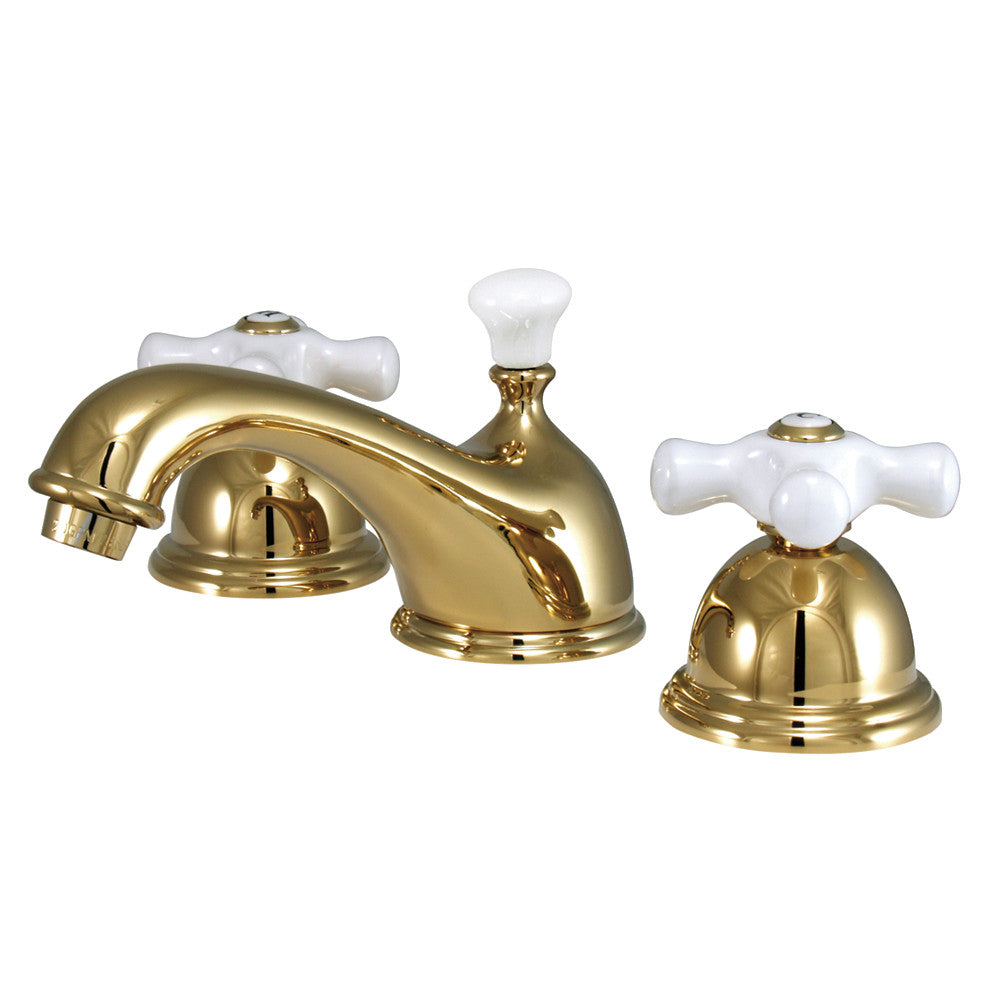 Restoration Widespread Bathroom Faucet in Polished Brass
