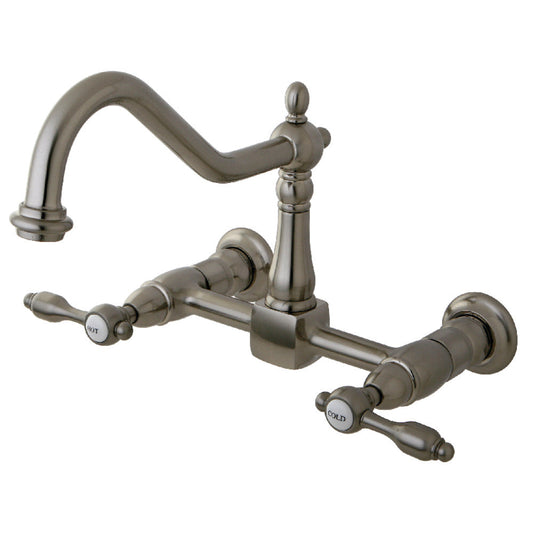 Tudor Wall Mount Kitchen Faucet in Brushed Nickel