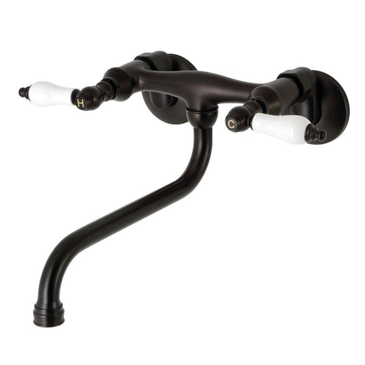 Kingston Wall-Mount Bathroom Faucet in Oil Rubbed Bronze