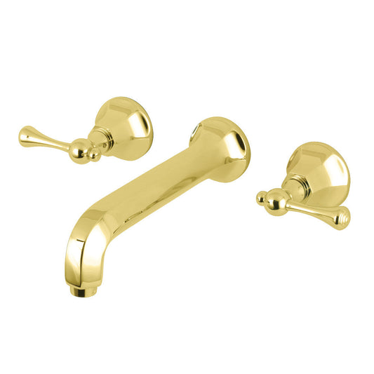Metropolitan Wall-Mount Bathroom Faucet in Polished Brass