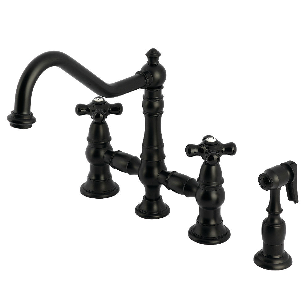 Duchess Bridge Kitchen Faucet in Matte Black