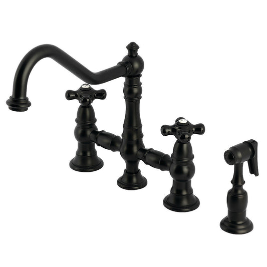 Duchess Bridge Kitchen Faucet in Matte Black