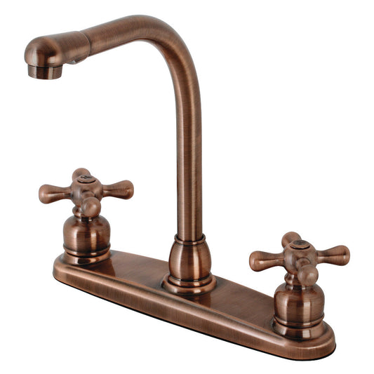 Victorian Centerset Kitchen Faucet in Antique Copper