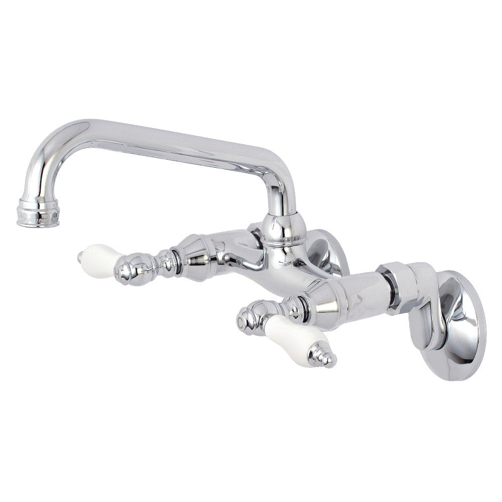 Kingston Wall Mount Kitchen Faucet in Polished Chrome