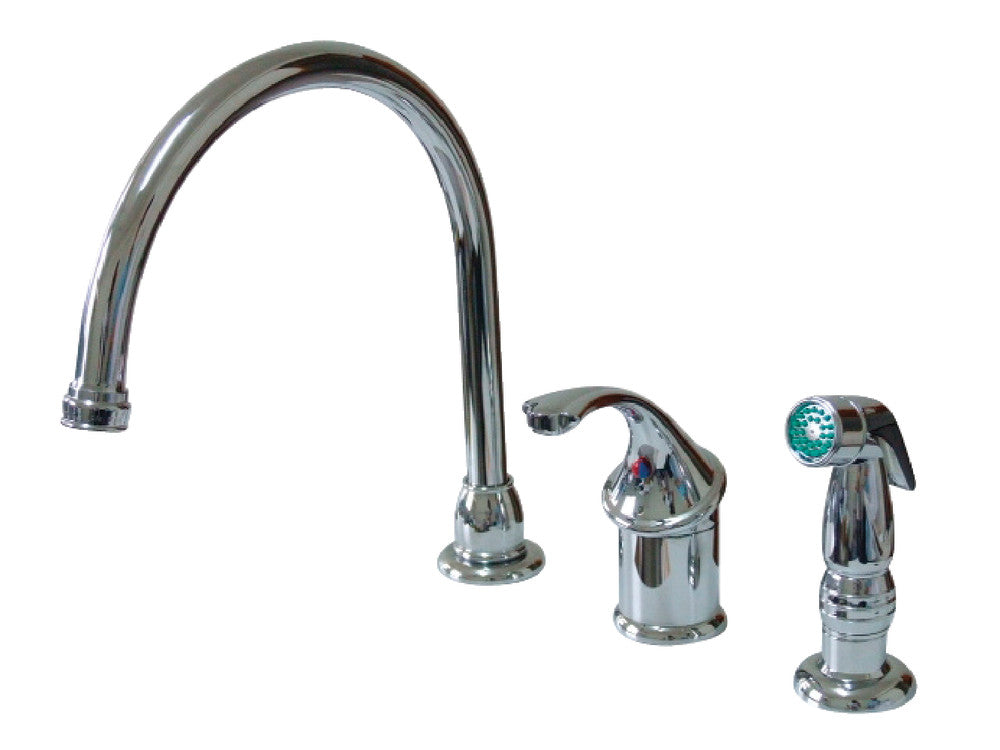 Georgian Widespread Kitchen Faucet in Polished Chrome